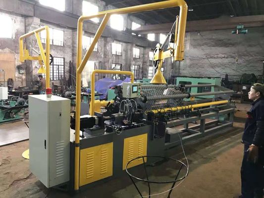 Mesh Width 3m Hole Size 50mm Double Wire 380v Chain Link Manufacturing Machine